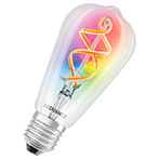 Ledvance SMART+ WiFi LED Edison Filamentpre m/RGB E27 Klar - 4,5W (30W)