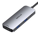 MOKiN MOUC0421-B 7-i-1 USB-C Dock (2xUSB-A/2xUSB-C/Kortlser/HDMI)