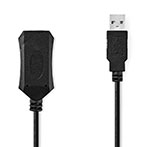 Nedis Aktiv USB-A Forlngerkabel - 5m (USB-A Han/USB-A Hun)