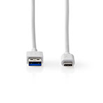 Nedis USB-C 3.2 Kabel 60W - 1m (USB-C/USB-A) Hvid