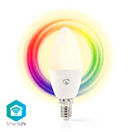 Nedis WiFi Kerte LED pre E14 Mat - 4,9W (40W) Farve