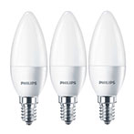 Philips Kerte LED pre E14 Mat - 5,5W (40W) 3-Pack