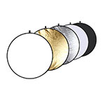 Puluz PU5110 5-i-1 Reflektor (110cm) Sort/Guld/Slv/Hvid/Transparent