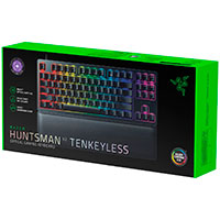 Razer Huntsman V2 Tenkeyless Gaming Tastatur m/Lilla Switch - US Layout (Mekanisk) Sort