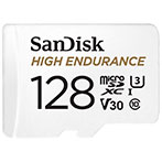 SanDisk High Endurance Micro SDXC Kort 128GB V30 m/Adapter (UHS-I)