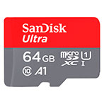 SanDisk Ultra Micro SDXC Kort m/Adapter 64GB A1 (UHS-I)