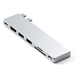 Satechi USB-C Pro Hub Slim (USB-C/USB-A/HDMI/Kortlser) Slv