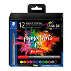 Staedtler Pigment Arts Brush Pen (12 farver) Basic Colours