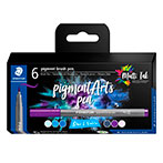Staedtler Pigment Arts Brush Pen (6 farver) Blues & Violets