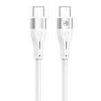 Tellur Silicone USB-C Kabel - 1m (USB-C/USB-C) Hvid