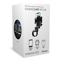 Terratec ChargeAir Bilholder m/Qi Oplader (iPhone/Apple Watch/AirPods)