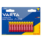 Varta Longlife Max Power AAA LR03 Batteri 1,5V (Alkaline) 10pk