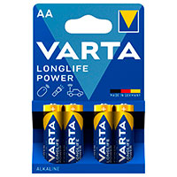 Varta Longlife Power AA LR6 Batteri 1,5V (Alkaline) 4pk