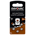Varta Rayovac Hreapparat Batteri Str. 312 (6pk)