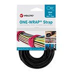 Velcro One Wrap Strap Kabelbinder Velcrobnd - 13mm (200mm) 25pk - Sort