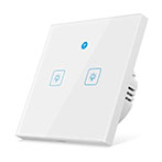 Woolley WiFi Smart Vg Touch Switch m/Bevgelsessensor (2-Kanal) Hvid