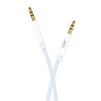 XO NB-R211C Minijack Kabel - 1m (3,5mm/3,5mm) Hvid/Bl